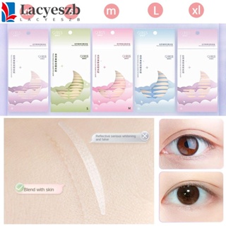 Lacyeszb สติกเกอร์ติดตาสองชั้น ไฟเบอร์ 5 แบบ มีกาวในตัว กันน้ํา มองไม่เห็น