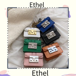 Ethel1 กระเป๋าถือ กระเป๋าสะพายไหล่ แต่งสายโซ่โลหะ ขนาดเล็ก หรูหรา สําหรับสตรี