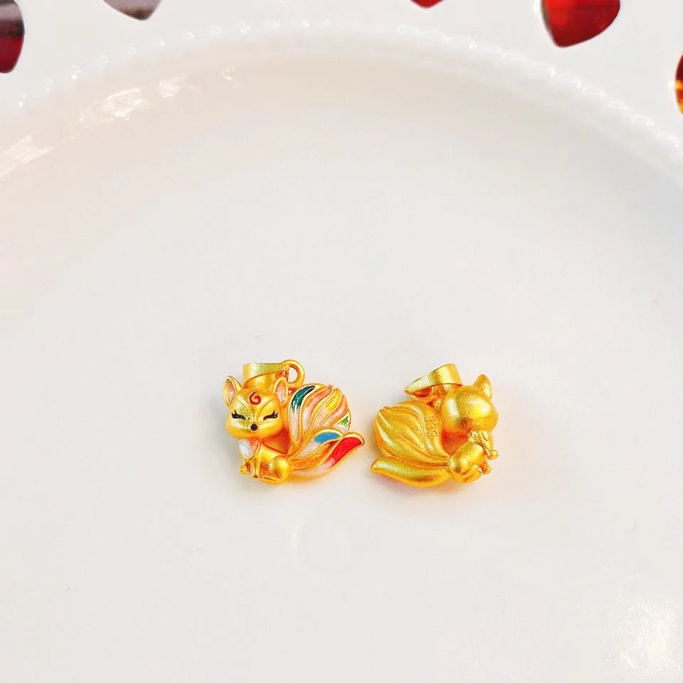 จี้ทราย รูปสุนัขจิ้งจอกเก้าหาง สําหรับทําเครื่องประดับ DIY thumbnail 10