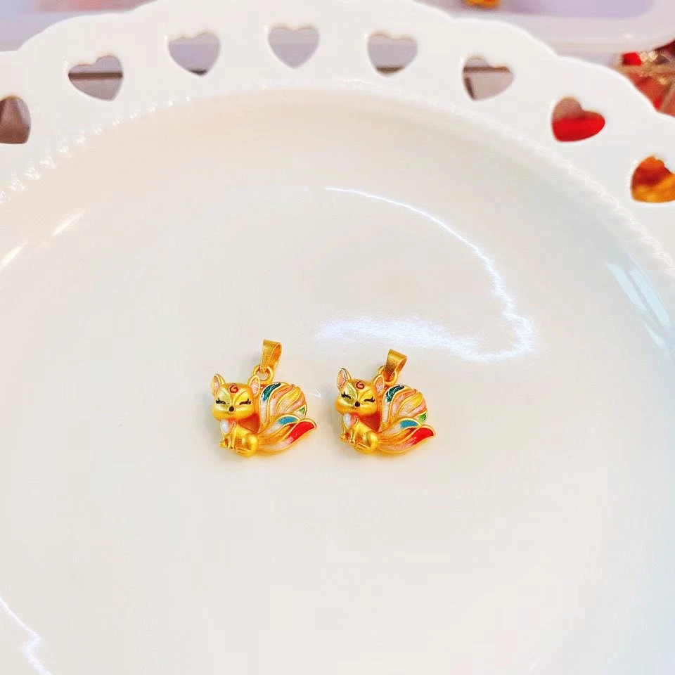จี้ทราย รูปสุนัขจิ้งจอกเก้าหาง สําหรับทําเครื่องประดับ DIY thumbnail 5