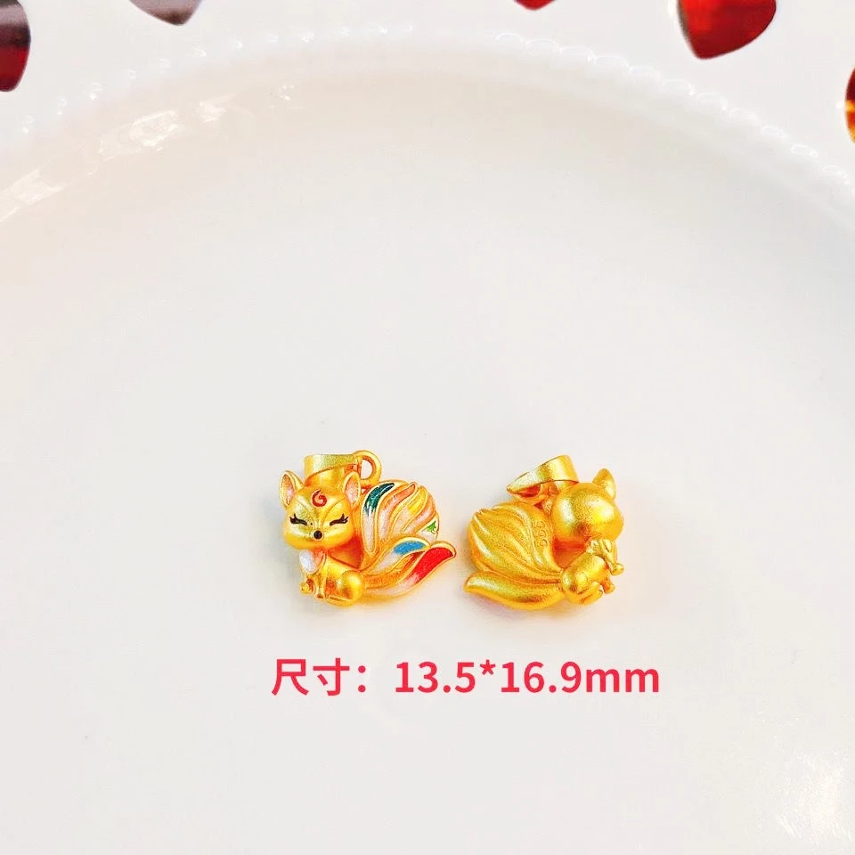 จี้ทราย รูปสุนัขจิ้งจอกเก้าหาง สําหรับทําเครื่องประดับ DIY thumbnail 3