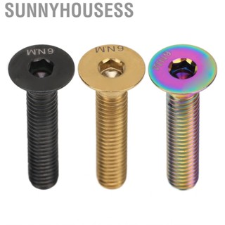 Sunnyhousess RISK Headset Stem Fixing M6x30mm Bike Screw Titanium Alloy for