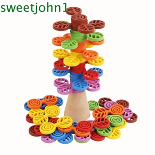 Sweetjohn เกมมอนเตสซอรี่ไม้ สีรุ้ง สมดุลสูง ของเล่นเสริมการเรียนรู้ สําหรับเด็ก