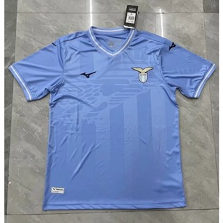 เสื้อกีฬาแขนสั้น ลายทีมชาติฟุตบอล Lazio Fan Edition 2324 ชุดเหย้า คุณภาพสูง