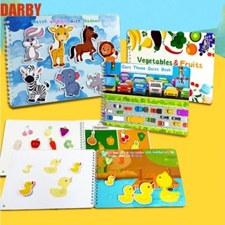 Darby หนังสือกิจกรรม รูปสวนสัตว์ รถม้า รถไฟ แบบเงียบสงบ DIY สําหรับเด็ก