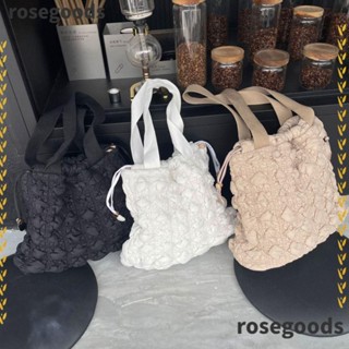 Rosegoods1 กระเป๋าสะพายไหล่ ผ้าไนล่อน แต่งซิป ขนาดใหญ่ จุของได้เยอะ ลายสก๊อต น้ําหนักเบา สําหรับผู้หญิง