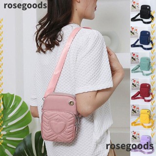 Rosegoods1 กระเป๋าสะพายไหล่ ผ้าไนล่อน ขนาดเล็ก อเนกประสงค์ ใส่โทรศัพท์มือถือได้ สําหรับผู้หญิง