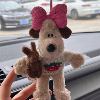 INS Niche Cute Wallace and Gromit Car Hanging Bag Hanging Bow Car Car Decoration Rearview Mirror Car Pendant 55Qh