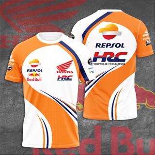 Motogp Repsol Honda Racing Team ผู้ชาย ฤดูร้อน แขนสั้น เสื้อกีฬา ใหม่ ลําลอง ผู้หญิง เสื้อผ้า