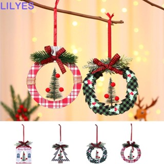 Lilyes จี้ไม้ ทรงกลม ทรงสี่เหลี่ยม สําหรับแขวนตกแต่งคริสต์มาส