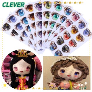 Clever สติกเกอร์ฟิกเกอร์ รูปการ์ตูนอนิเมะ Love น่ารัก คุณภาพสูง ของเล่นเสริมการเรียนรู้เด็ก 10 คู่