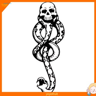 Yof สติกเกอร์รอยสักชั่วคราว ลาย Harry Potter Death Eater กันน้ํา สําหรับแต่งคอสเพลย์ ทุกเพศ