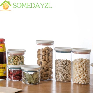 Somedayzl กระป๋องเก็บแป้ง กาแฟ ถั่ว พร้อมแหวนซีลใส หลายขนาด