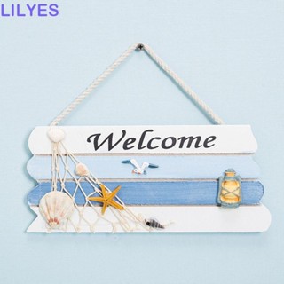 Lilyes แผ่นป้ายไม้ Welcome สําหรับแขวนตกแต่งประตู