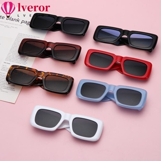 Lveror แว่นตากันแดด ทรงสี่เหลี่ยม ไล่โทนสี UV400 แฟชั่นเรโทร สําหรับผู้หญิง