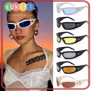 Sukiki แว่นกันแดด ทรงสี่เหลี่ยมผืนผ้า สไตล์ฮิปฮอป สําหรับขี่จักรยานกลางแจ้ง