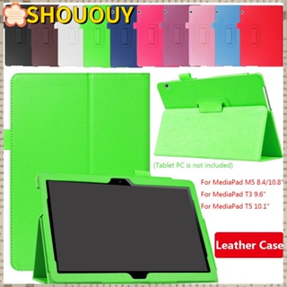 Shououy เคสหนัง PU แบบบางพิเศษ สําหรับ Huawei MediaPad M5 8.4 10.8 T3 T5 10