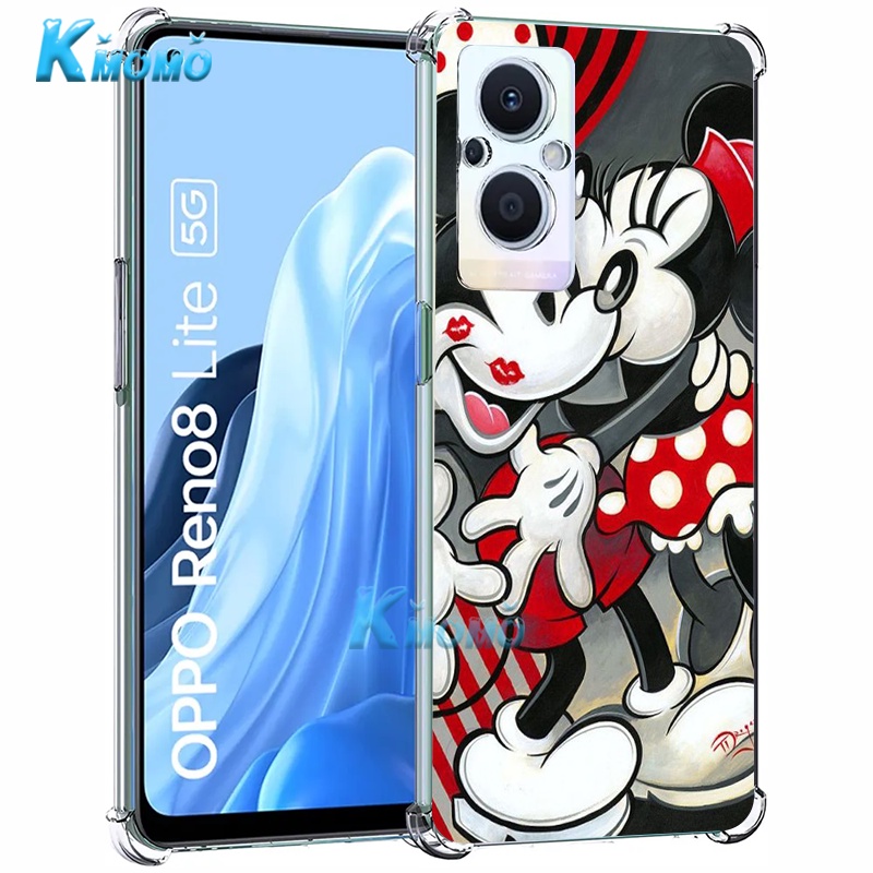 เคสโทรศัพท์มือถือแบบนิ่ม ใส ลายมิกกี้ มินนี่เมาส์ สําหรับ ออปโป้ OPPO Reno 12F 12 11 11F 10 8T 8Z 8 7Z 7 6 6Z 5 3 Pro Plus 4G 5G