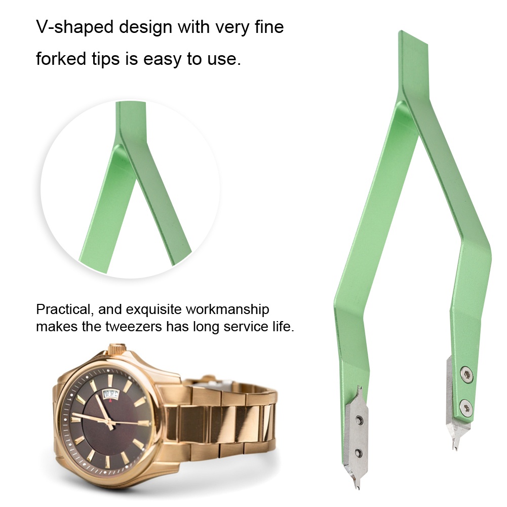 Watching You V Shaped Watch Spring Bar Tweezers เครื่องมือซ่อมนาฬิกาโลหะ