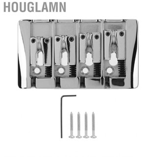 Houglamn Basses Tailpiece  Rustproof Electric Bass Bridge Metal 4 String for Replacement