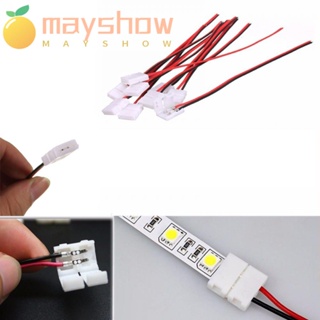 Mayshow 10 ชิ้น 2 พิน Led แถบอะแดปเตอร์ใช้งานได้จริงไม่มีการเชื่อมที่มีประโยชน์ PCB สายเคเบิลเชื่อมต่อ