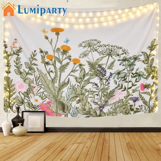 Lumiparty พรมแขวนผนัง ลายดอกไม้ สีเขียว หลากสี สําหรับตกแต่งบ้าน