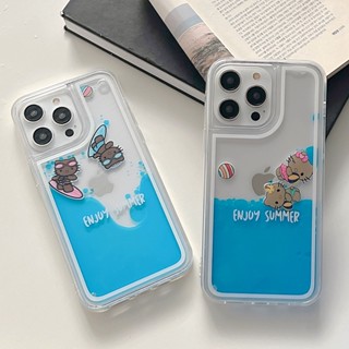 เคสทรายดูด กันตก ป้องกันเลนส์ ลายการ์ตูนเด็กผู้หญิง สําหรับ iPhone14 13 12 11 Pro Max (YNE)