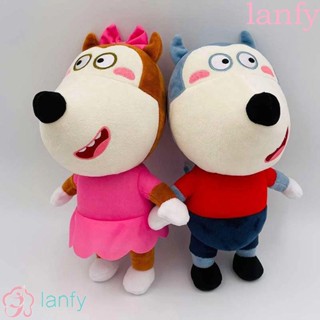 Lanfy Wolfoo Family ตุ๊กตาการ์ตูนสัตว์น่ารัก ขนนิ่ม ของเล่นสําหรับเด็ก