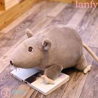 Lanfy ตุ๊กตาหนูจําลอง แบบนิ่ม ของเล่นสําหรับเด็ก