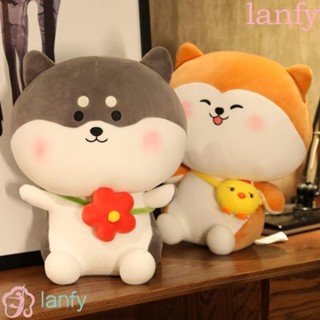 Lanfy หมอนตุ๊กตานุ่ม รูปการ์ตูนสุนัขฮัสกี้ ฮัสกี้นอนหลับ ของเล่นสําหรับเด็ก