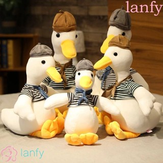 Lanfy หมอนตุ๊กตาห่าน ผ้ากํามะหยี่ขนนิ่ม เหมาะกับของขวัญ ของเล่นสําหรับเด็ก