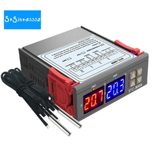 เครื่องวัดอุณหภูมิ เทอร์โมมิเตอร์ เซนเซอร์ ไฮโกรมิเตอร์ ดิจิทัล STC-3008 12V 24V 220V