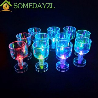 Somedayzl แก้วเบียร์นีออน มีไฟ LED ขนาด 50 มล. สําหรับตกแต่งวิสกี้ เบียร์