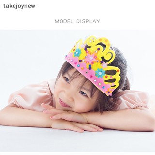 [takejoynew] มงกุฎกระดาษ ประดับเลื่อม รูปดาว DIY ของเล่นสําหรับเด็ก KLB