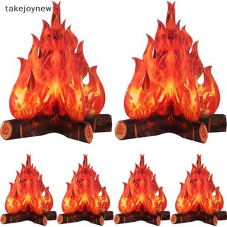 [takejoynew] แผ่นกระดาษแข็ง ลาย Bonfire ปลอดภัย สําหรับตกแต่งบ้าน ตั้งแคมป์ กลางแจ้ง KLB