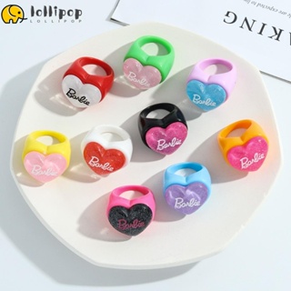 Lollipo1 แหวนอะคริลิคเรซิ่น ลายตัวอักษร|แหวน รูปหัวใจ เครื่องประดับ แฟชั่นสําหรับผู้หญิง