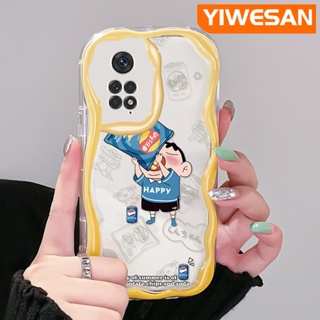 เคสโทรศัพท์มือถือแบบนิ่ม ใส กันกระแทก ลายการ์ตูนชินจัง สีสันสดใส สําหรับ Xiaomi MI Redmi Note 11 11s Poco M4 Pro 4G