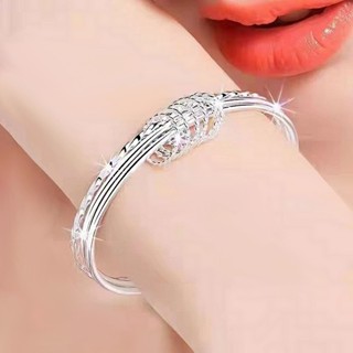 Spot# TikTok live broadcast with goods Sansheng III bracelet bracelet silver plated bracelet three coils cross-border jewelry source manufacturer 8jj