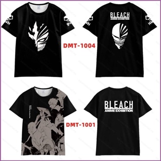 Sq2 เสื้อยืดแขนสั้น พิมพ์ลายอนิเมะ Bleach Toushirou Kurosaki Ichigo 3d สไตล์ฮาราจูกุ พลัสไซซ์ สําหรับทุกเพศ