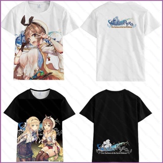 Sq2 เสื้อยืดแขนสั้น พิมพ์ลายอนิเมะ Atelier Ryza Ever Darkness &amp; The Secret Hideout The Animation 3D