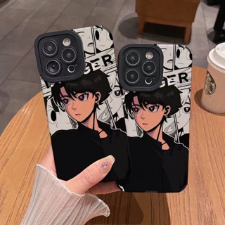 เคสโทรศัพท์มือถือหนังแกะ แบบนิ่ม กันกระแทก ลายการ์ตูนเด็กผู้ชาย สําหรับ Iphone 11Pro MAX 14 PRO MAX 11 12 13 6 7 8plus XR Xmax