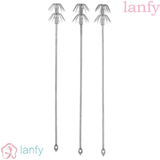 Lanfy เหยื่อตกปลาหมึกเรืองแสงในที่มืด สองชั้น อุปกรณ์เสริมตกปลา