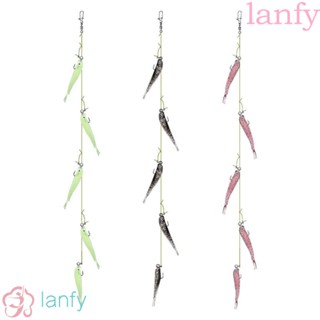 Lanfy ชุดเหยื่อตกปลาเหมือนจริง แบบนิ่ม อุปกรณ์เสริม สําหรับตกปลา