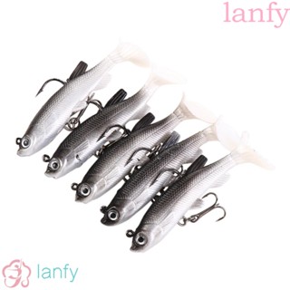 Lanfy เหยื่อตกปลาประดิษฐ์ แบบนิ่ม 5 ชิ้น ต่อชุด