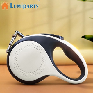 Lumiparty สายจูงสุนัข แบบสะท้อนแสง ยืดหดได้ พร้อมไฟ Led 5 เมตร ชาร์จไฟได้