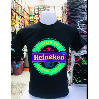 สไตล์ใหม่ ( BEER HEINEKEN ) เสื้อยืดสีสะท้อนแสง คอกลม