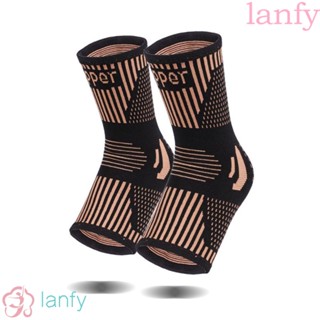 Lanfy สนับข้อเท้า ป้องกันข้อเท้า สําหรับเล่นฟุตบอล บาสเก็ตบอล วิ่ง เข้ายิม