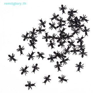 Remitglory มดพลาสติก สีดํา สําหรับตกแต่งปาร์ตี้ฮาโลวีน 50 ชิ้น ต่อล็อต