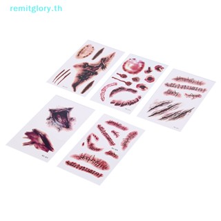 Remitglory รอยสักชั่วคราว ลายฮาโลวีน 5 ชิ้น