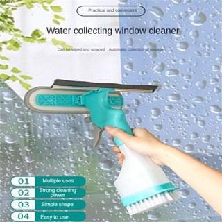 Aubess Aubess Aubess Household Four-in-one Manual Double-Sided Glass Cleaning Artifact With Spray Kettle Portable Brush Wiper Cleaning Brush